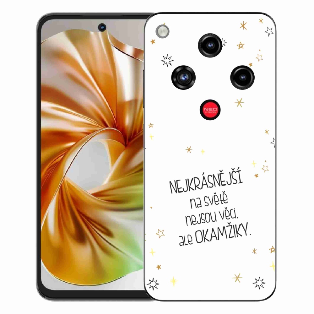 Gélový kryt mmCase na ZTE Nubia Focus 2 - citát 4 biele pozadie