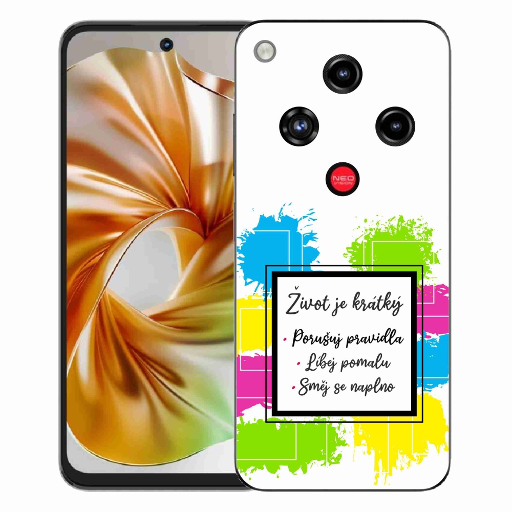Gélový kryt mmCase na ZTE Nubia Focus 2 - citát 5 biele pozadie
