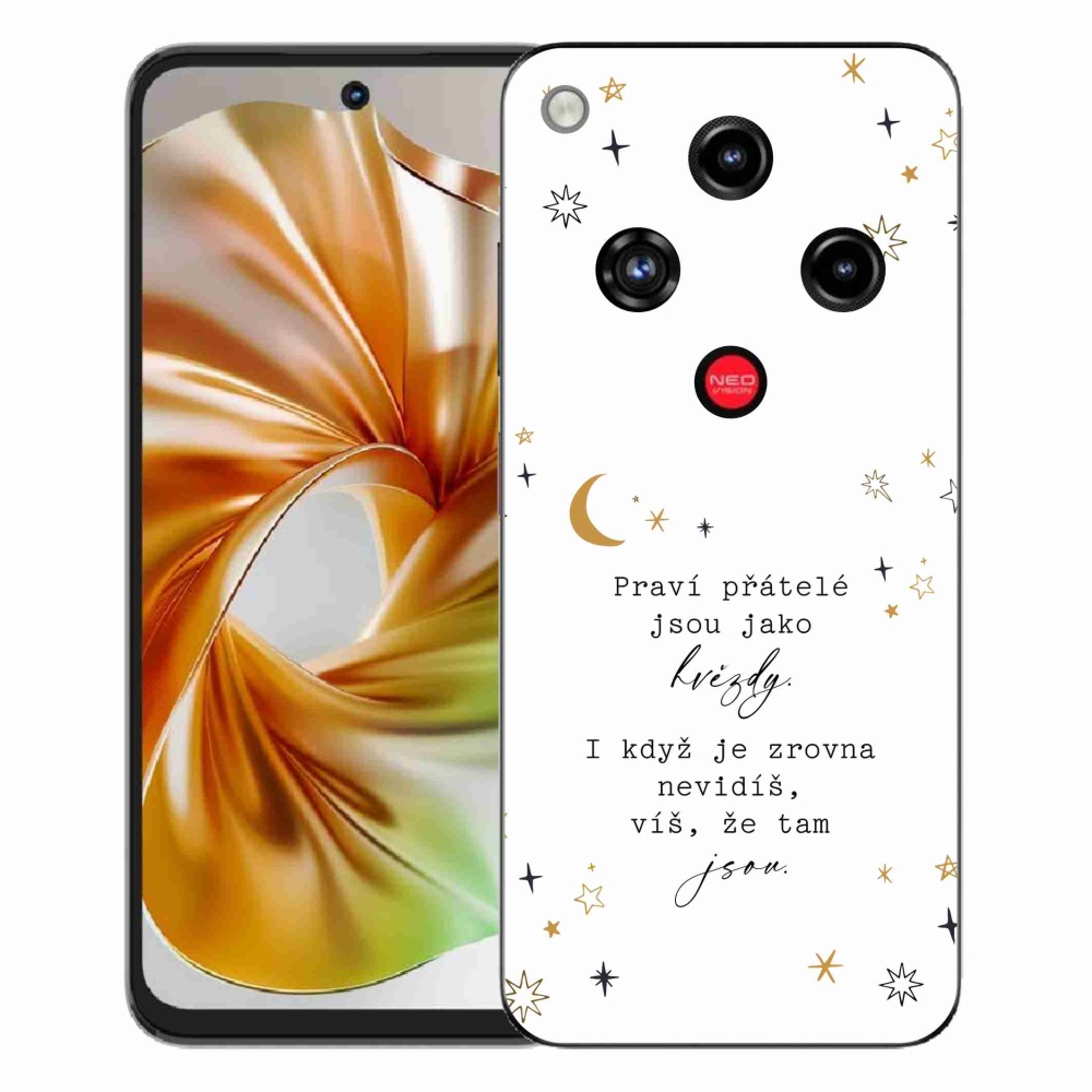 Gélový kryt mmCase na ZTE Nubia Focus 2 - citát 6 biele pozadie