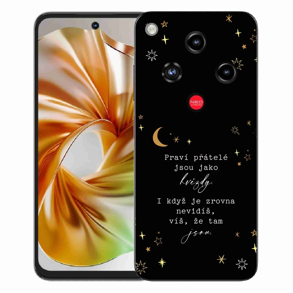 Gélový kryt mmCase na ZTE Nubia Focus 2 - citát 6 čierne pozadie