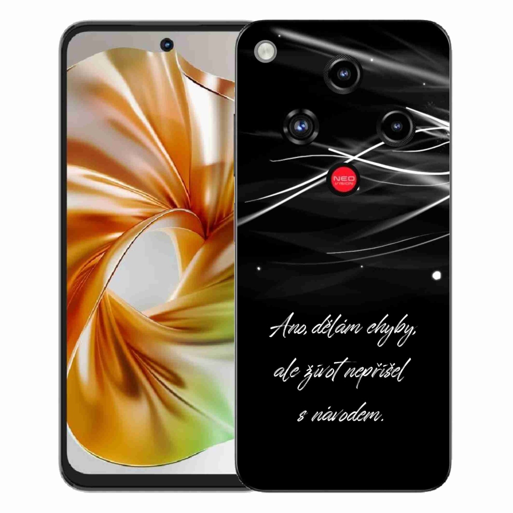 Gélový kryt mmCase na ZTE Nubia Focus 2 - citát čierne pozadie