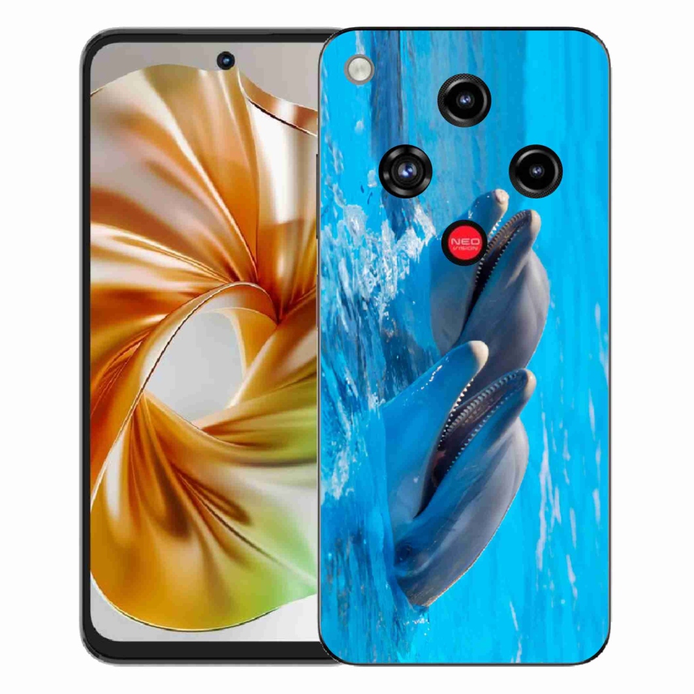 Gélový kryt mmCase na ZTE Nubia Focus 2 - delfíny