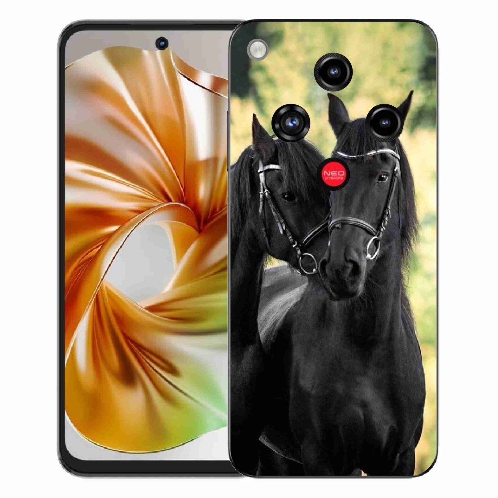 Gélový kryt mmCase na ZTE Nubia Focus 2 - dva čierne kone