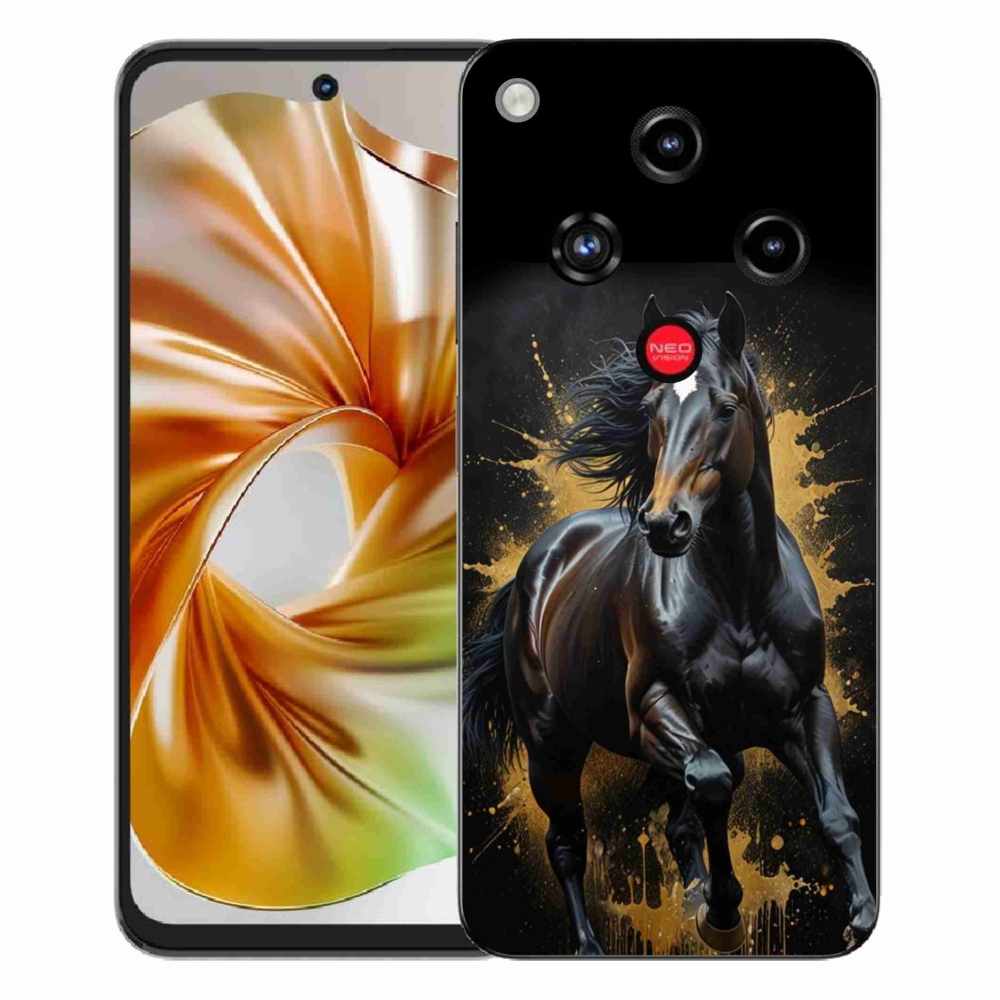 Gélový kryt mmCase na ZTE Nubia Focus 2 - elegantný čierny žrebec