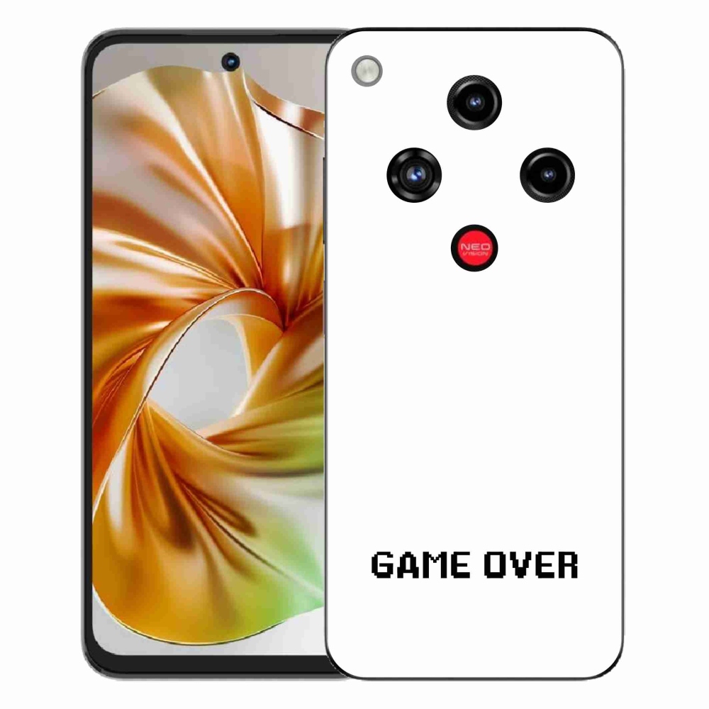Gélový kryt mmCase na ZTE Nubia Focus 2 - game over biele pozadie