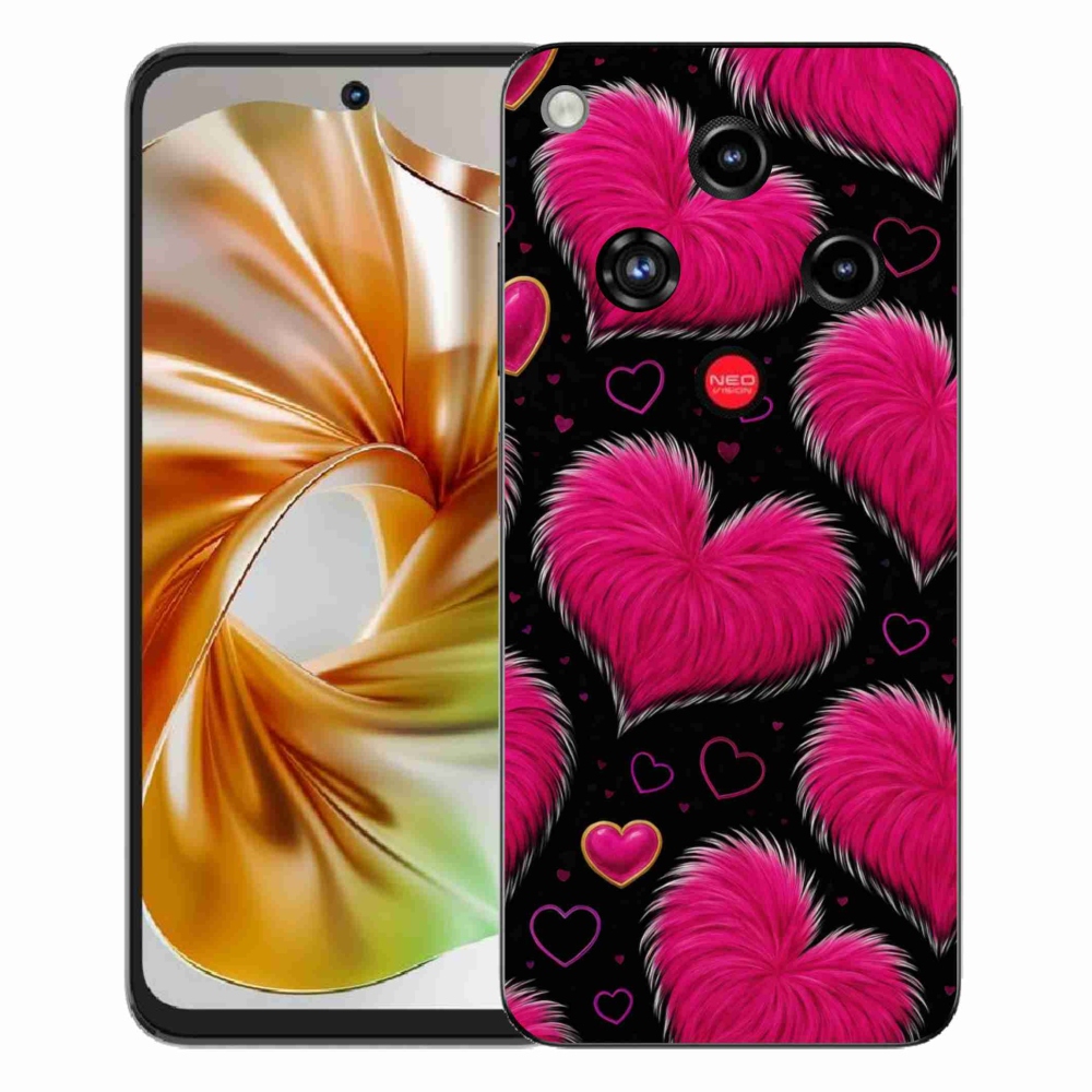 Gélový kryt mmCase na ZTE Nubia Focus 2 - hebké srdce