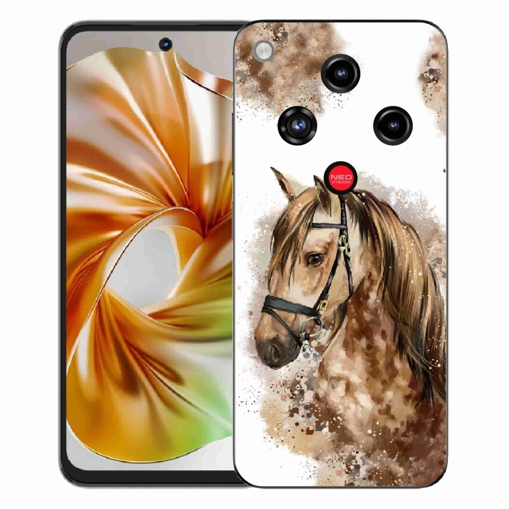 Gélový kryt mmCase na ZTE Nubia Focus 2 - hnedý kreslený kôň