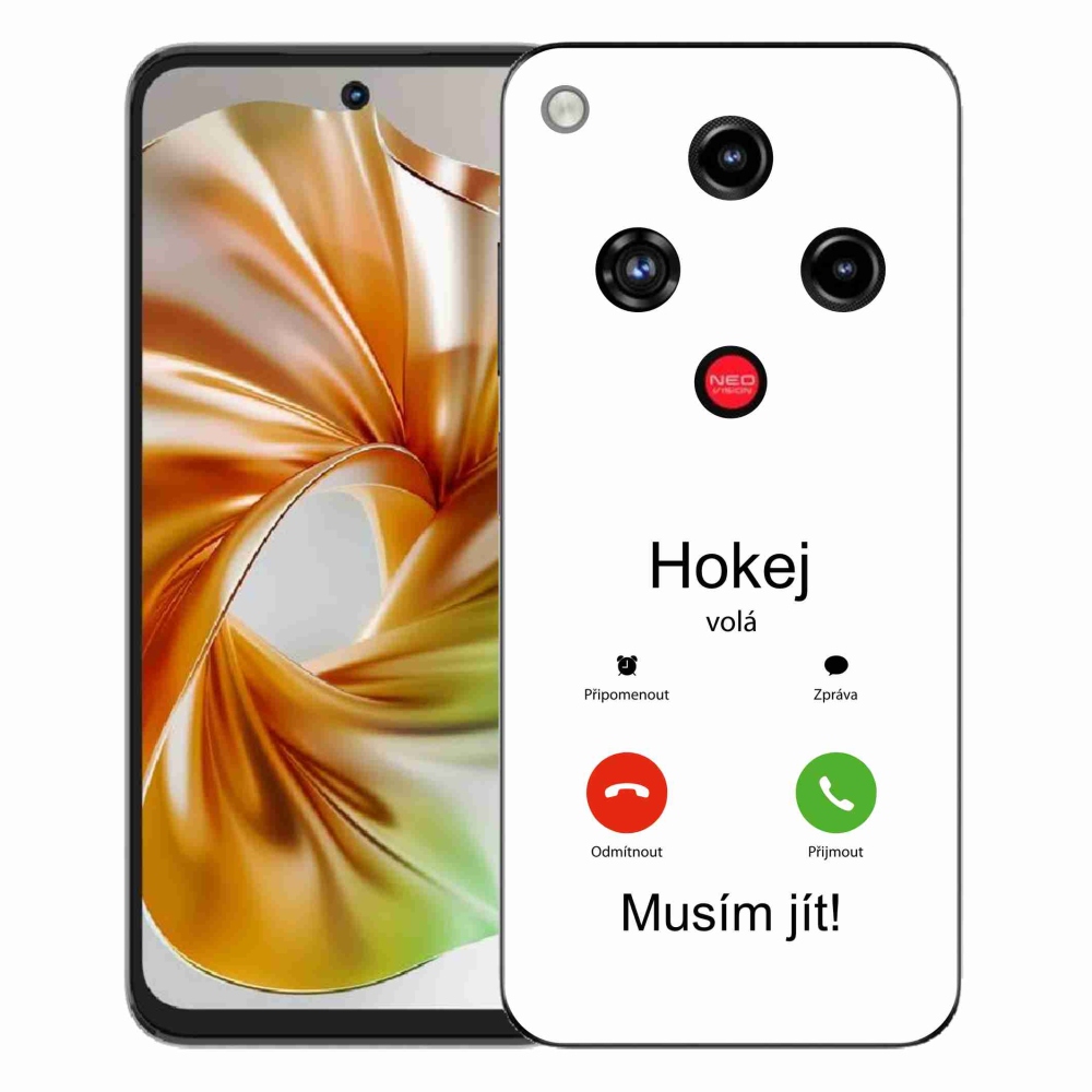 Gélový kryt mmCase na ZTE Nubia Focus 2 - hokej volá biele pozadie