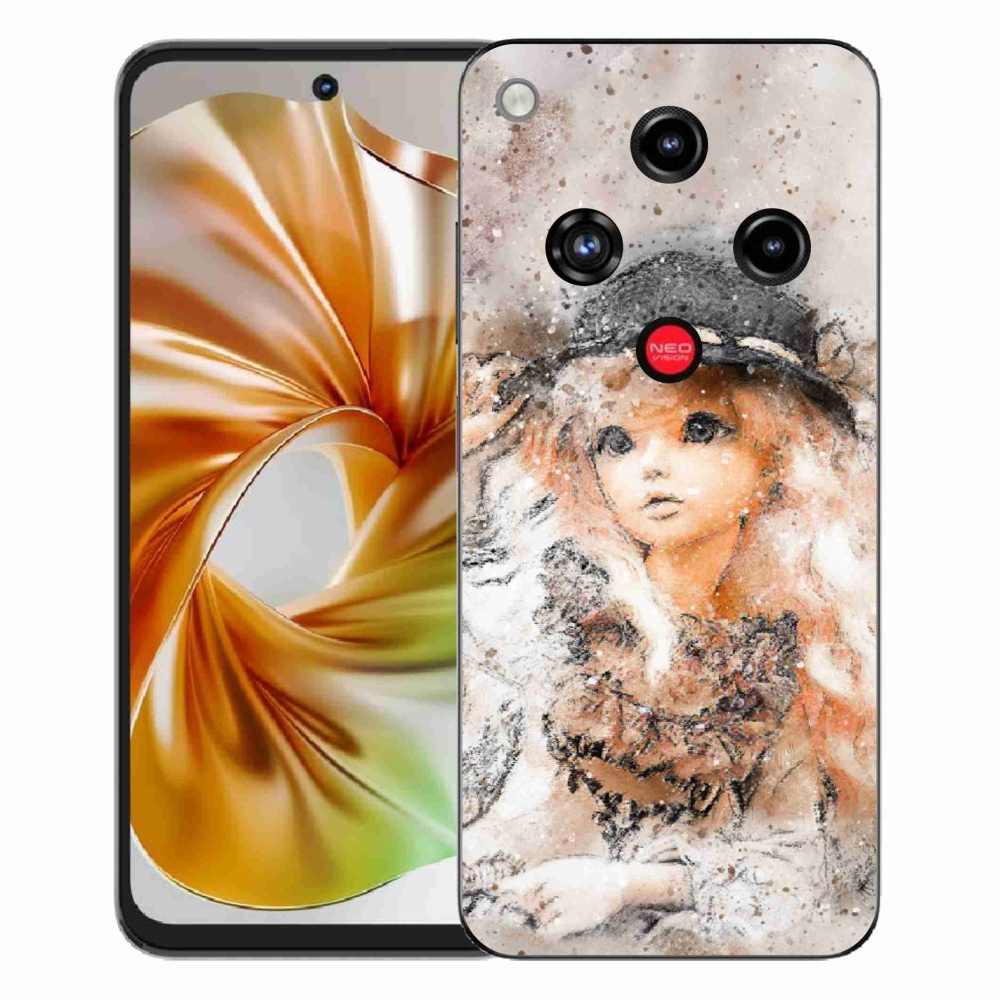 Gélový kryt mmCase na ZTE Nubia Focus 2 - dievčatko s klobúkom