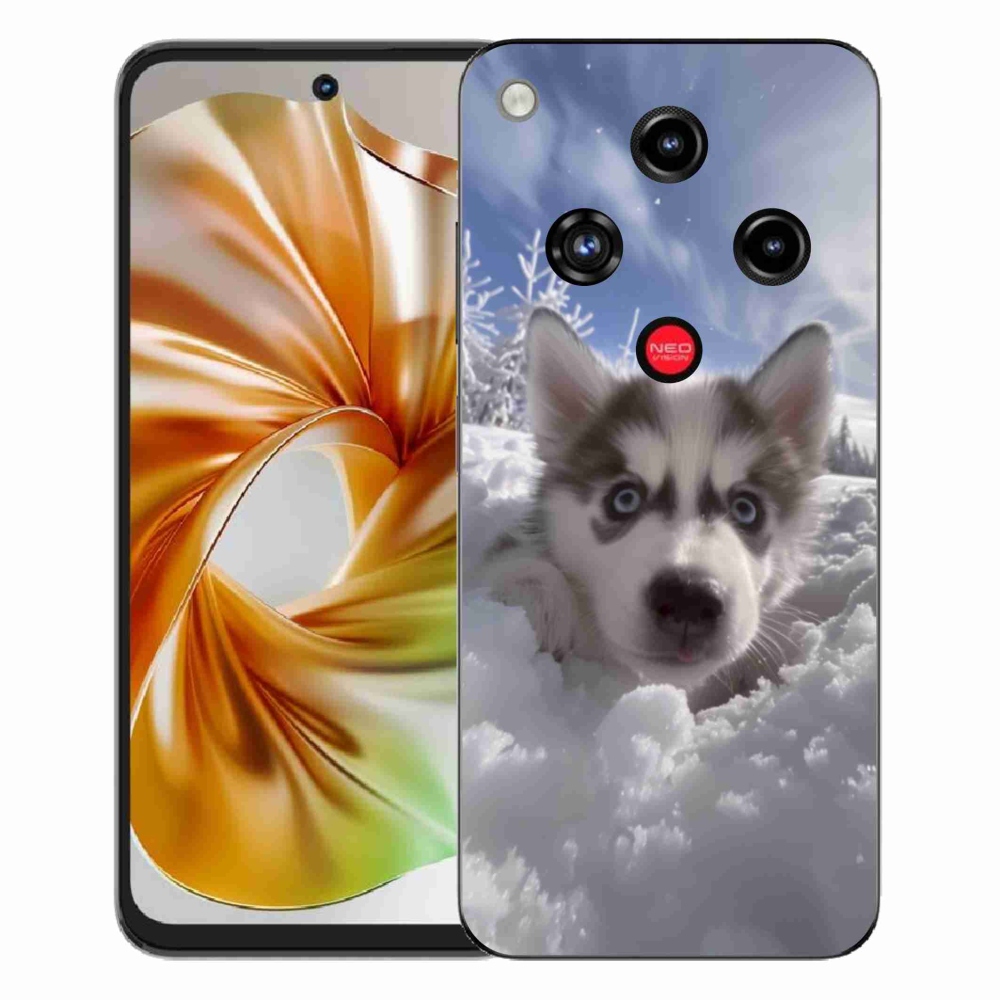 Gélový kryt mmCase na ZTE Nubia Focus 2 - husky v snehu