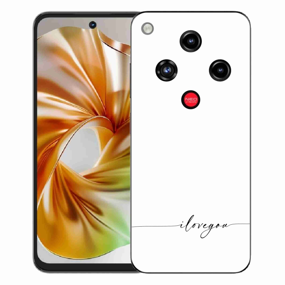 Gélový kryt mmCase na ZTE Nubia Focus 2 - I love you biele pozadie