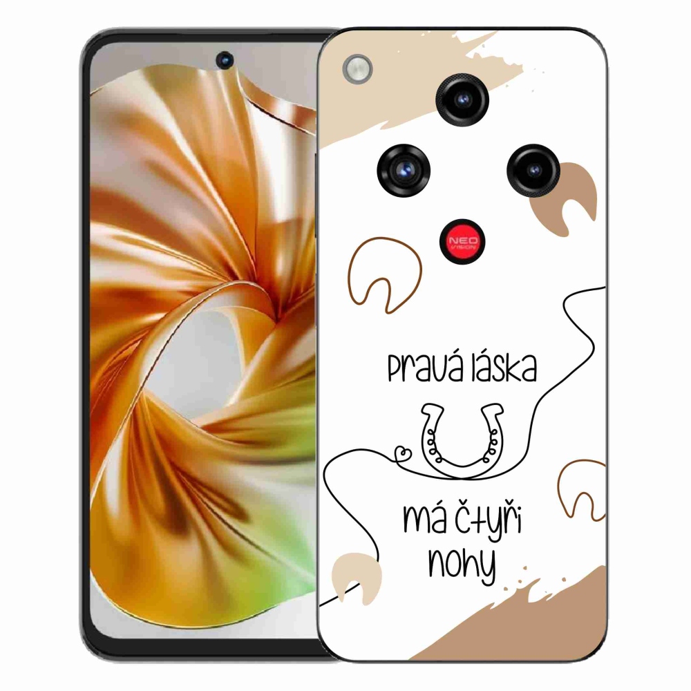 Gélový kryt mmCase na ZTE Nubia Focus 2 - konský motív biele pozadie