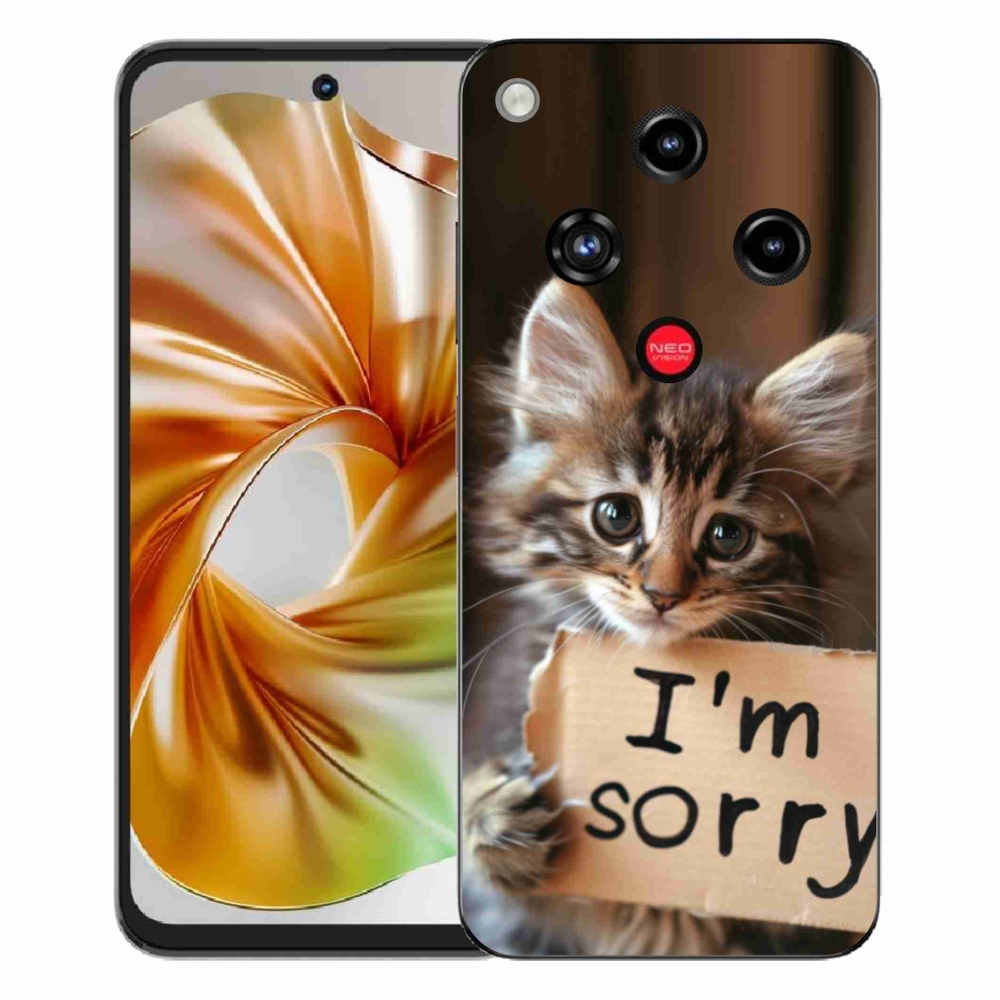 Gélový kryt mmCase na ZTE Nubia Focus 2 - mačacie ospravedlnenie