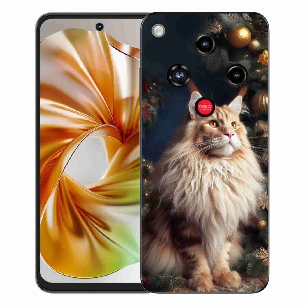Gélový kryt mmCase na ZTE Nubia Focus 2 - mačka pri stromčeku