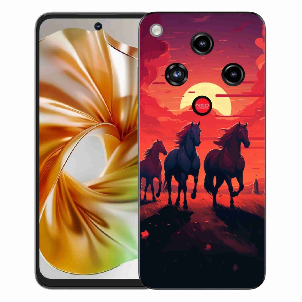 Gélový kryt mmCase na ZTE Nubia Focus 2 - kone a západ slnka