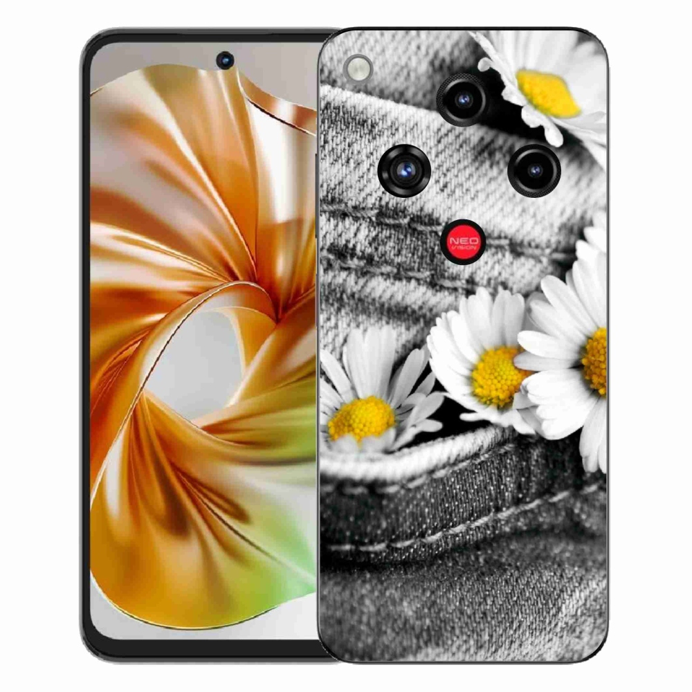 Gélový kryt mmCase na ZTE Nubia Focus 2 - margarétky