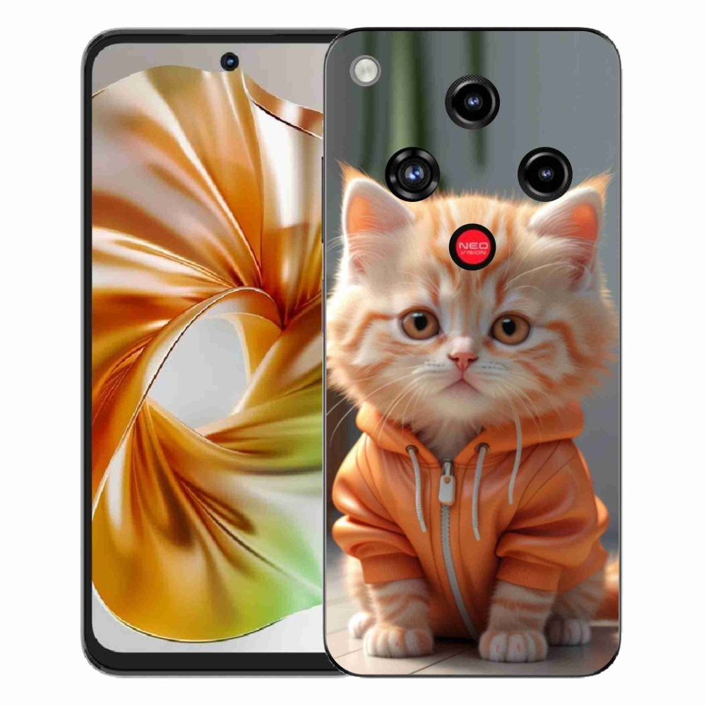 Gélový kryt mmCase na ZTE Nubia Focus 2 - mačiatko v mikine