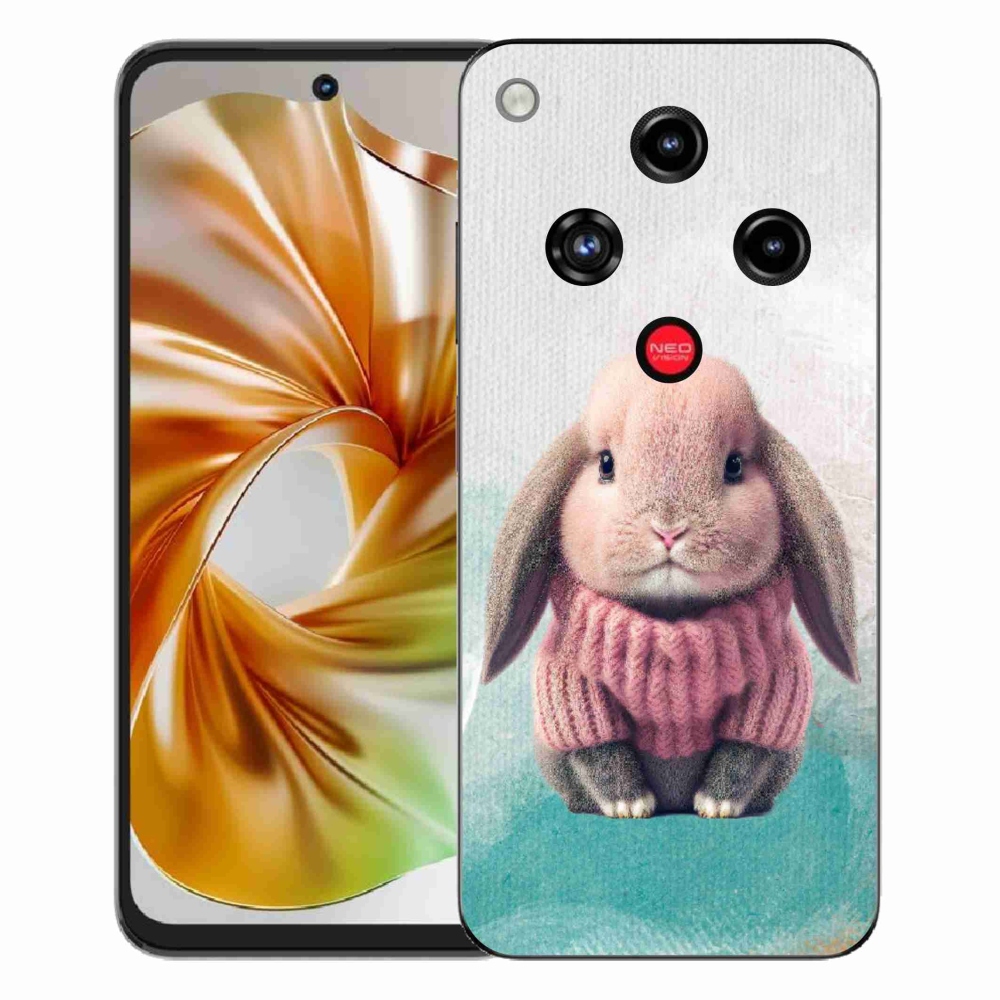 Gélový kryt mmCase na ZTE Nubia Focus 2 - zajačik vo svetri