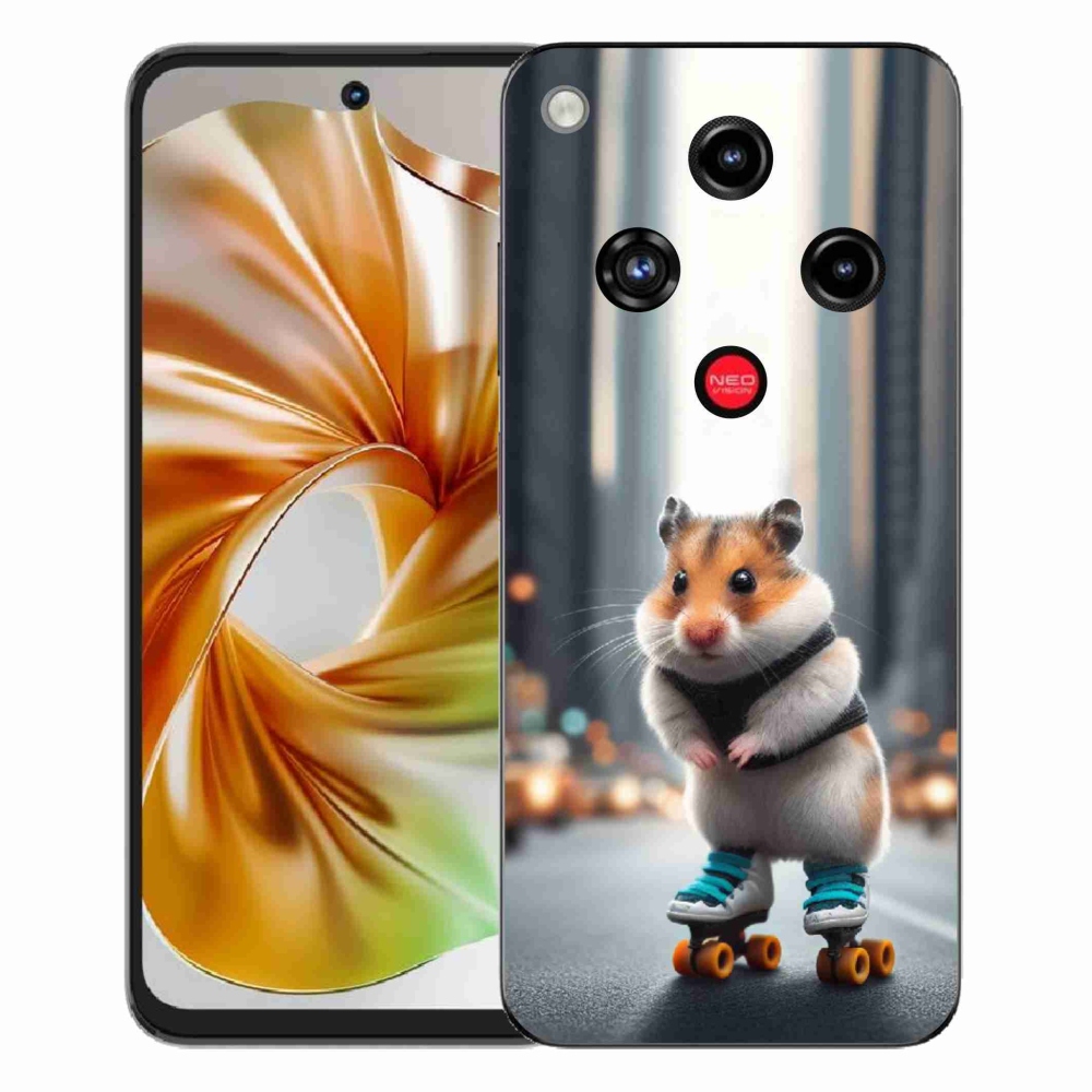 Gélový kryt mmCase na ZTE Nubia Focus 2 - škrečok na korčuliach