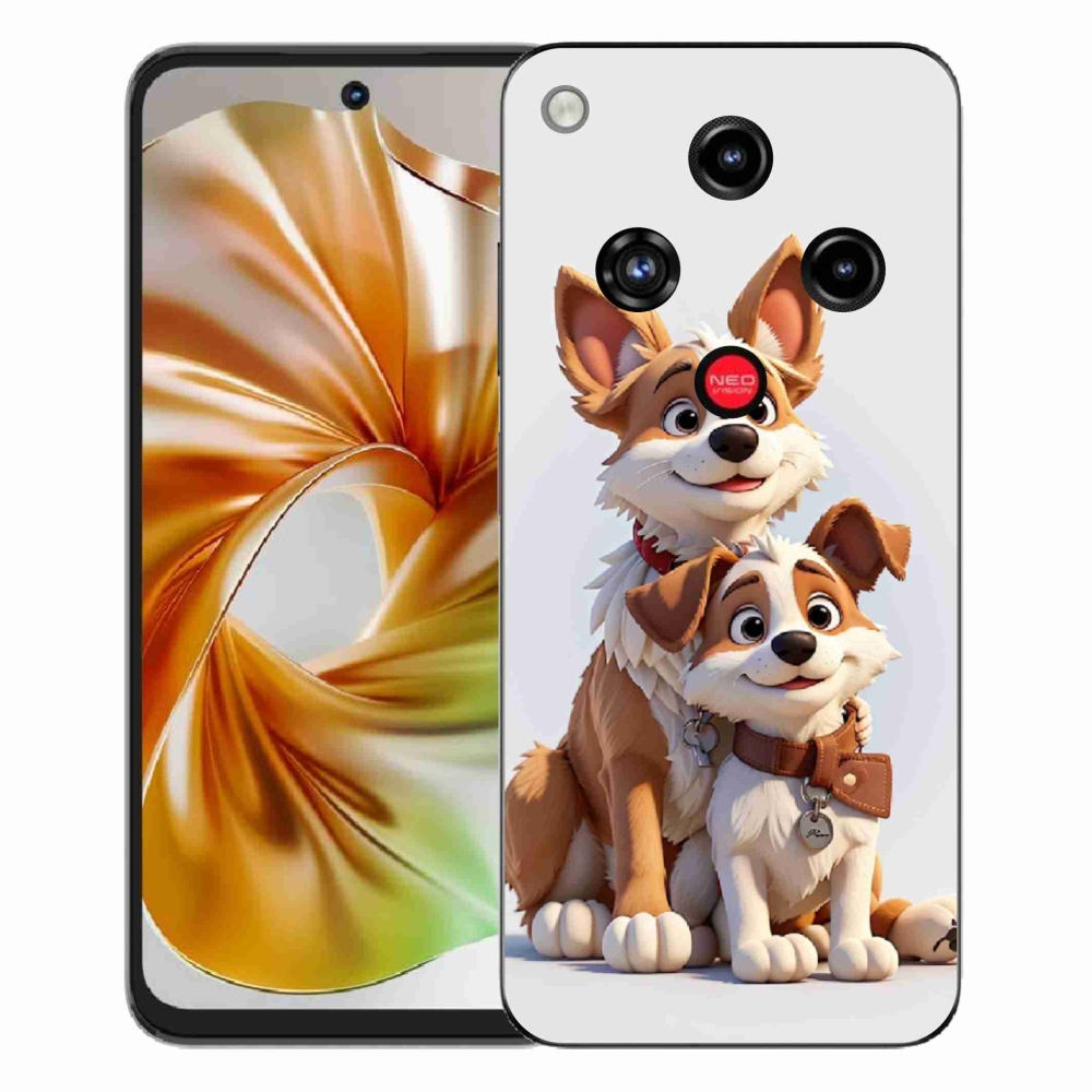 Gélový kryt mmCase na ZTE Nubia Focus 2 - kreslenie psy