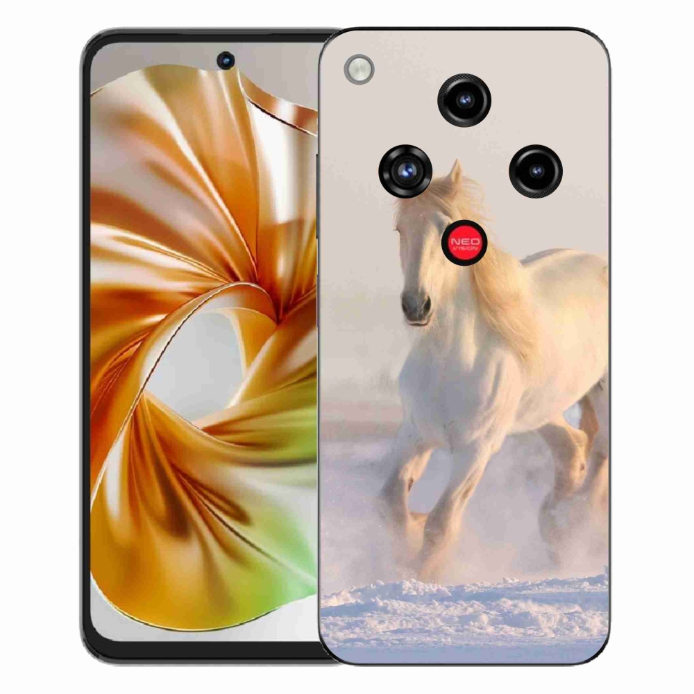 Gélový kryt mmCase na ZTE Nubia Focus 2 - kôň v snehu