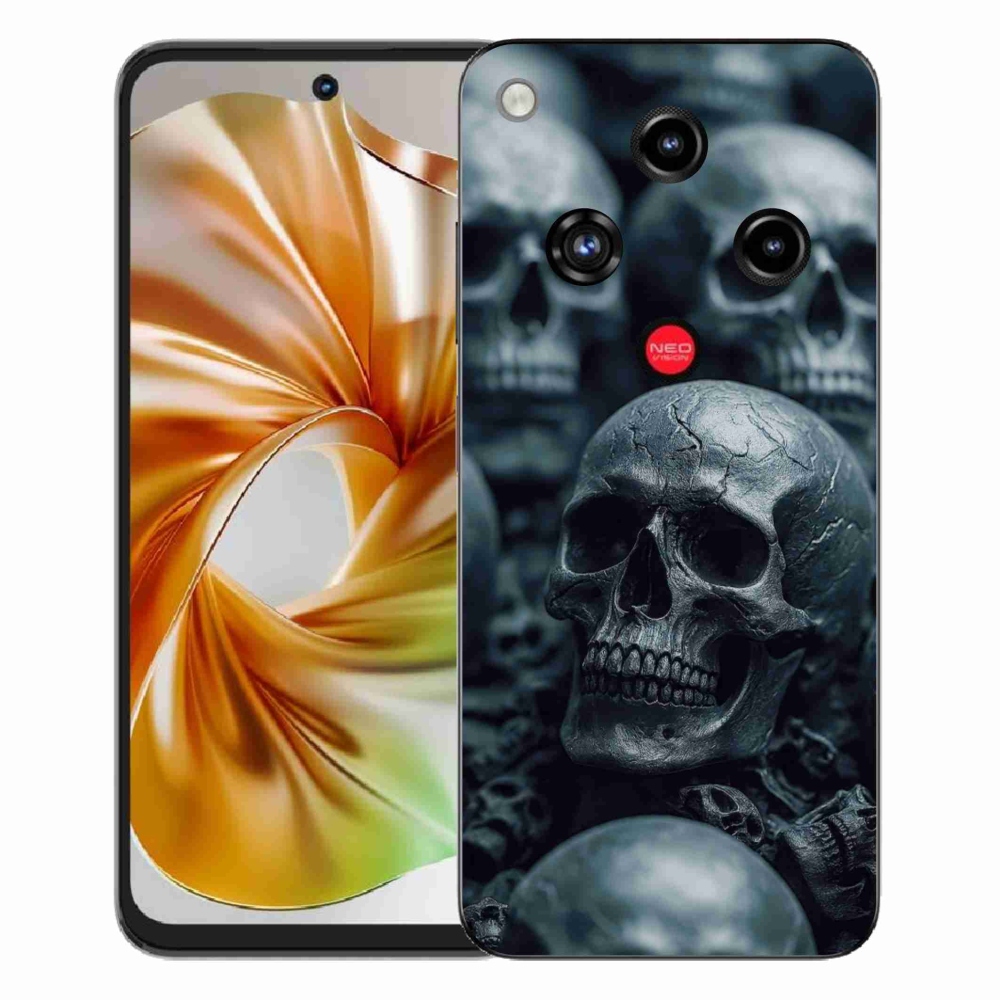 Gélový kryt mmCase na ZTE Nubia Focus 2 - lebka 2