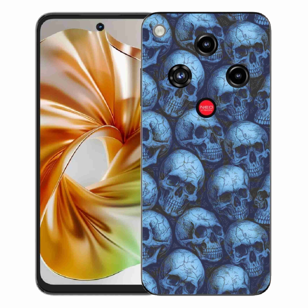 Gélový kryt mmCase na ZTE Nubia Focus 2 - lebky