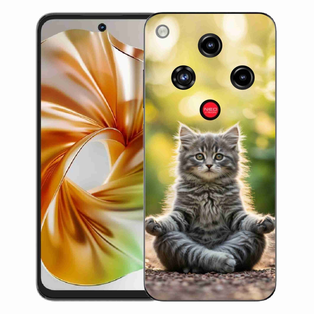 Gélový kryt mmCase na ZTE Nubia Focus 2 - meditujúce mačiatko