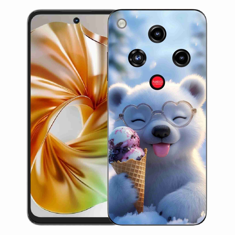 Gélový kryt mmCase na ZTE Nubia Focus 2 - medvedík so zmrzlinou