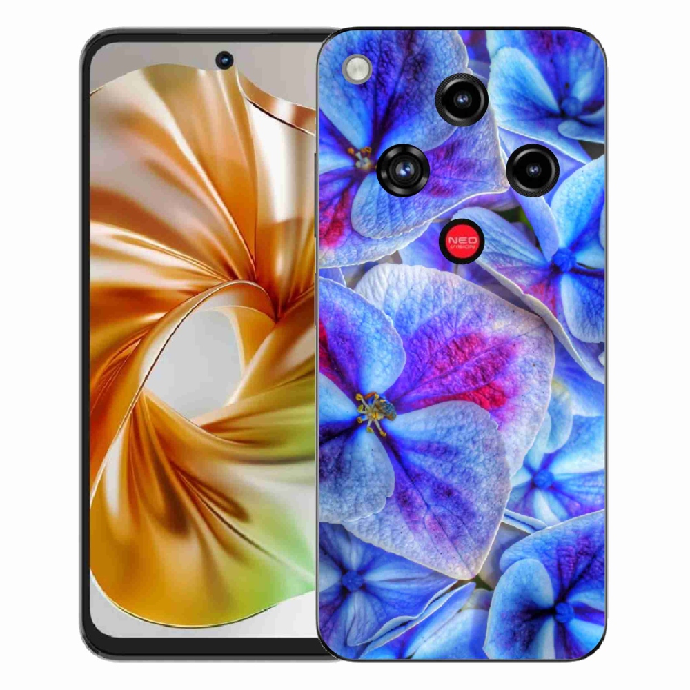 Gélový kryt mmCase na ZTE Nubia Focus 2 - modré kvety 1