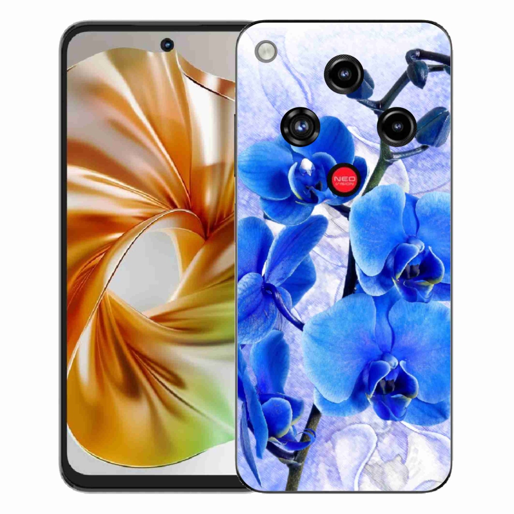 Gélový kryt mmCase na ZTE Nubia Focus 2 - modré kvety