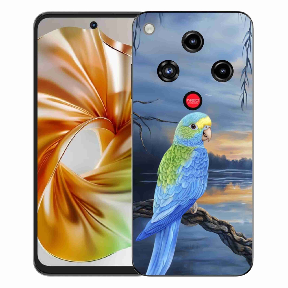 Gélový kryt mmCase na ZTE Nubia Focus 2 - modrý papagáj