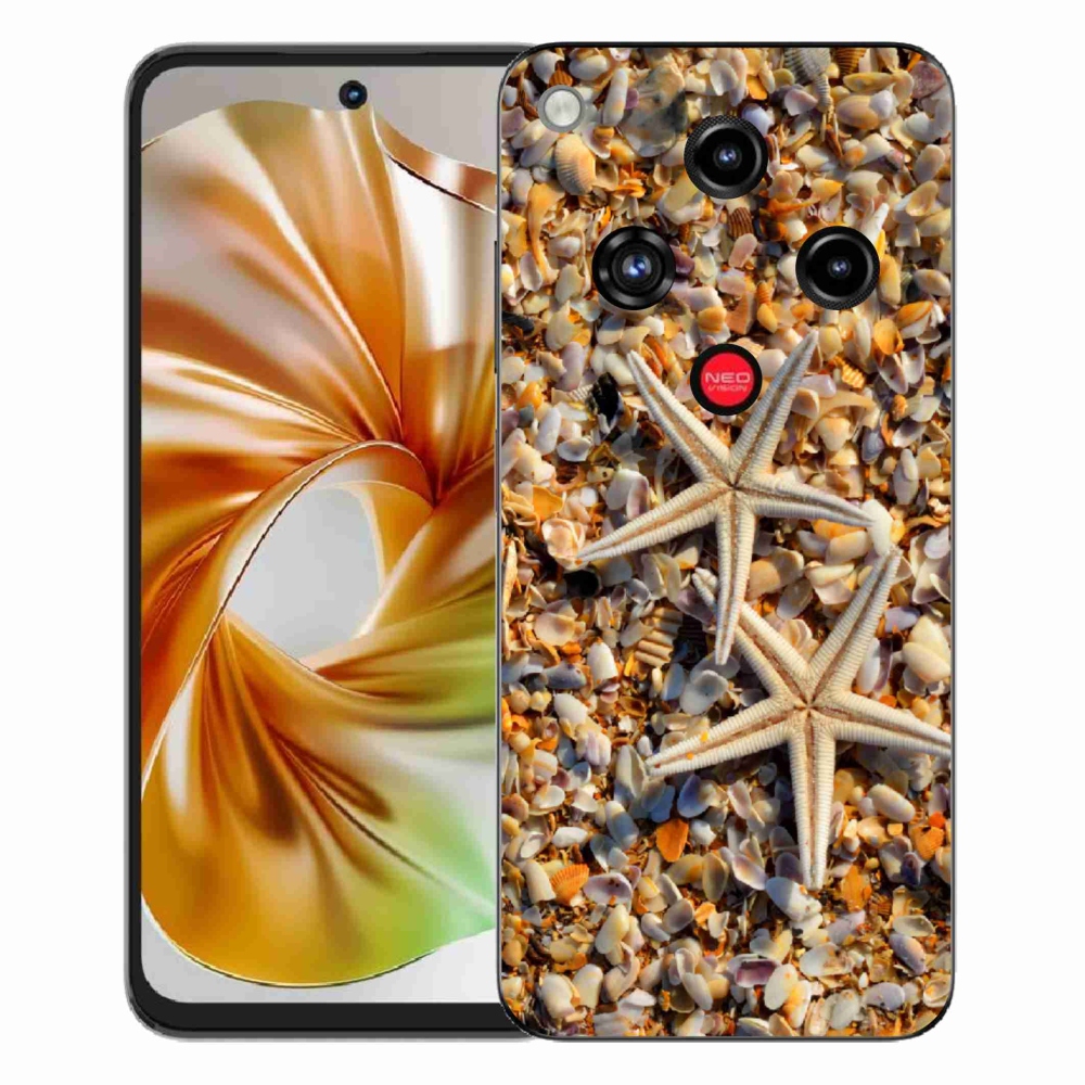 Gélový kryt mmCase na ZTE Nubia Focus 2 - morské hviezdice