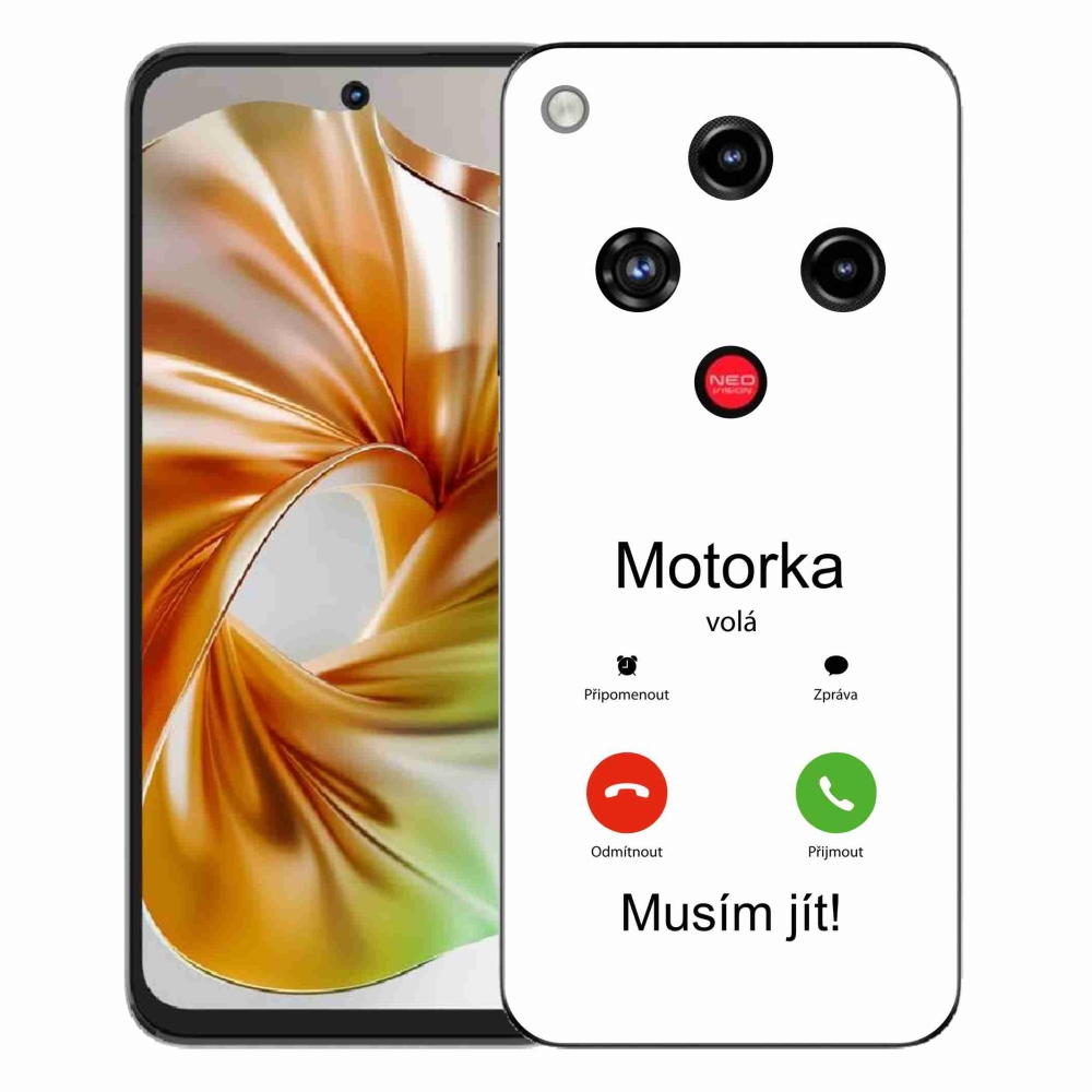 Gélový kryt mmCase na ZTE Nubia Focus 2 - motorka volá biele pozadie