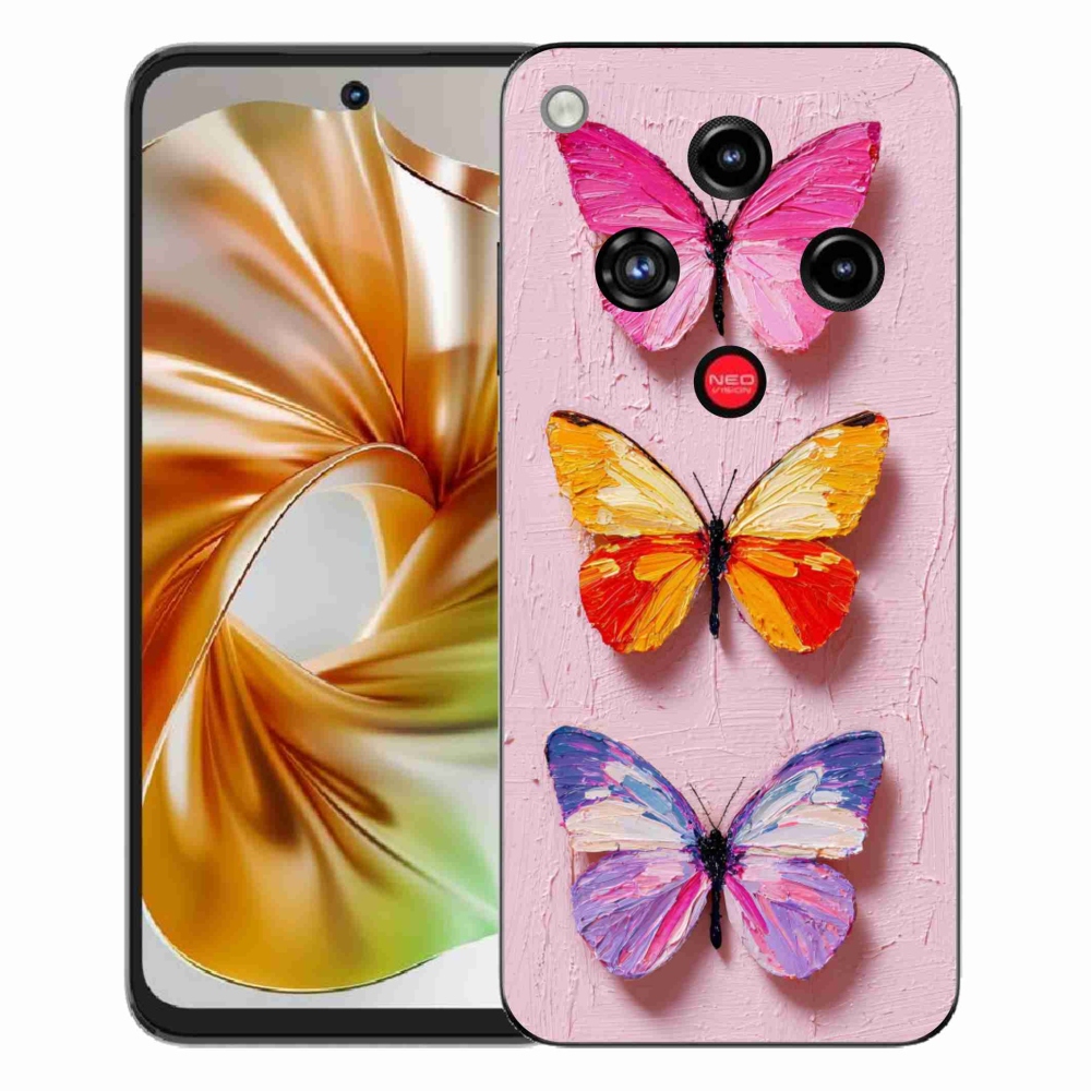 Gélový kryt mmCase na ZTE Nubia Focus 2 - motýlia trojica
