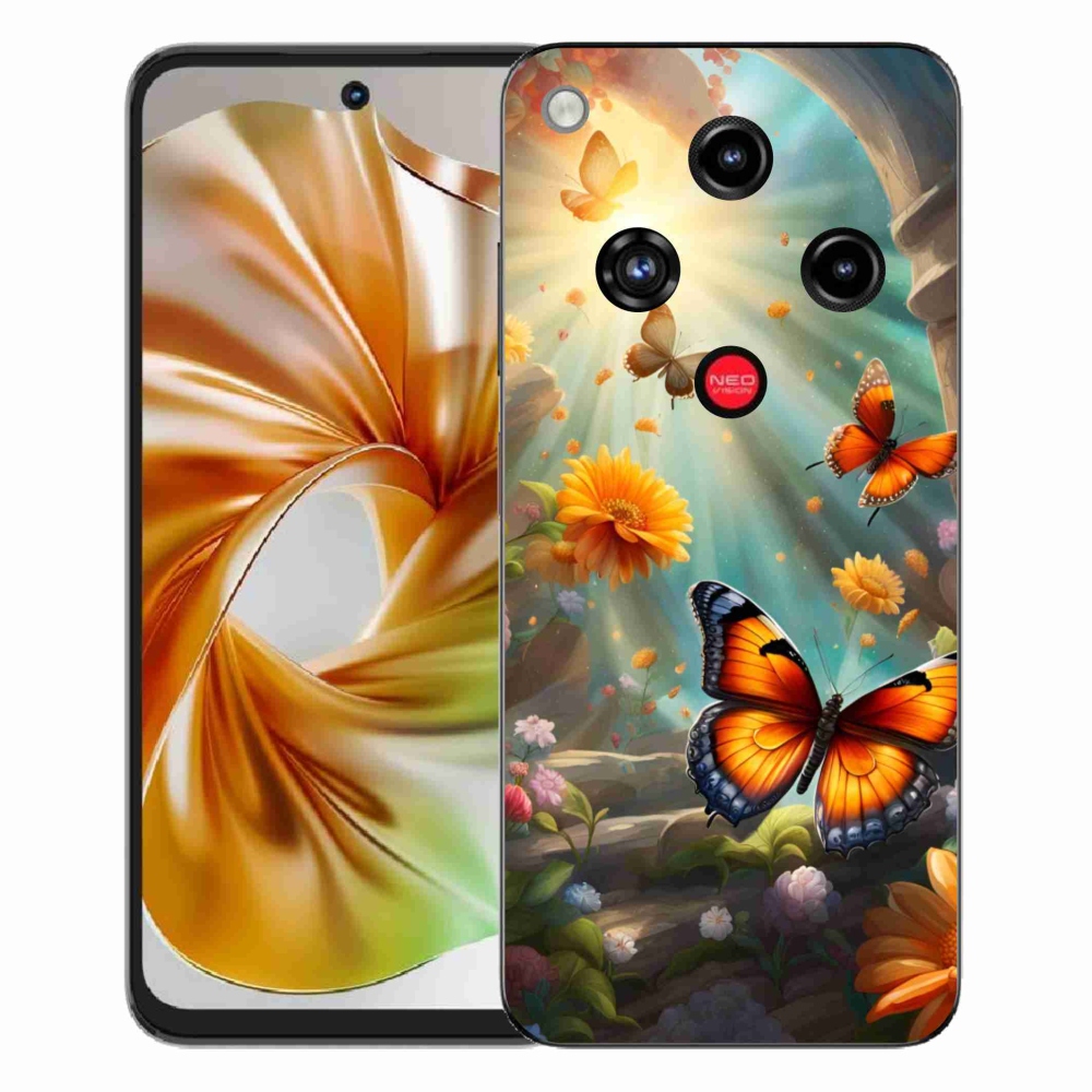 Gélový kryt mmCase na ZTE Nubia Focus 2 - motýlia záhrada 2
