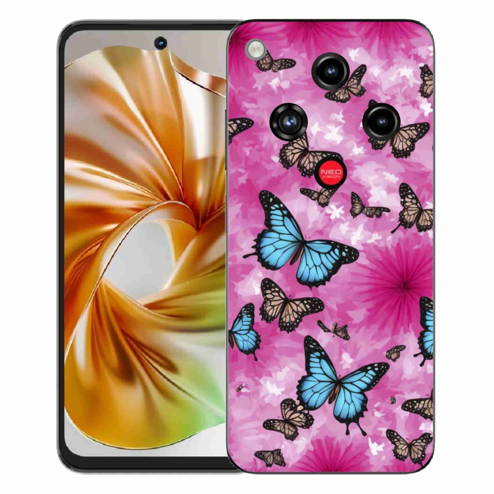 Gélový kryt mmCase na ZTE Nubia Focus 2 - motýlia záhrada