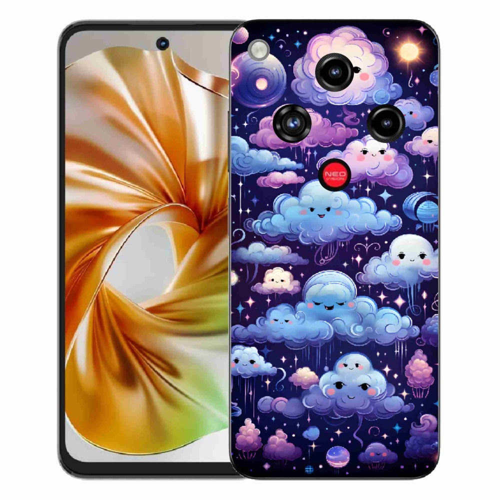 Gélový kryt mmCase na ZTE Nubia Focus 2 - mráčiky