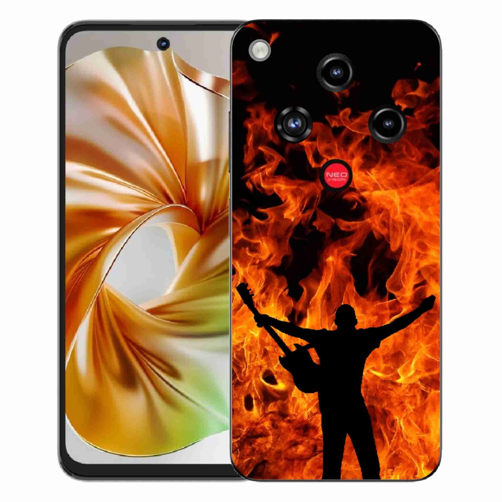 Gélový kryt mmCase na ZTE Nubia Focus 2 - muzikant a oheň