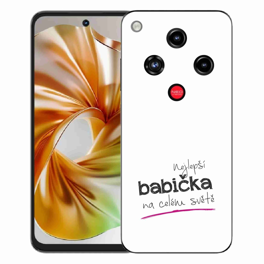 Gélový kryt mmCase na ZTE Nubia Focus 2 - najlepšia babička 4 biele pozadie