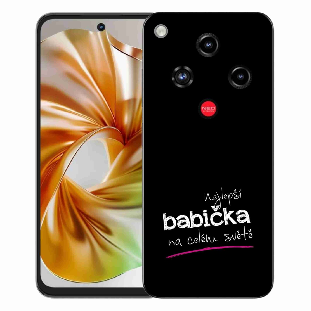 Gélový kryt mmCase na ZTE Nubia Focus 2 - najlepšia babička 4 čierne pozadie