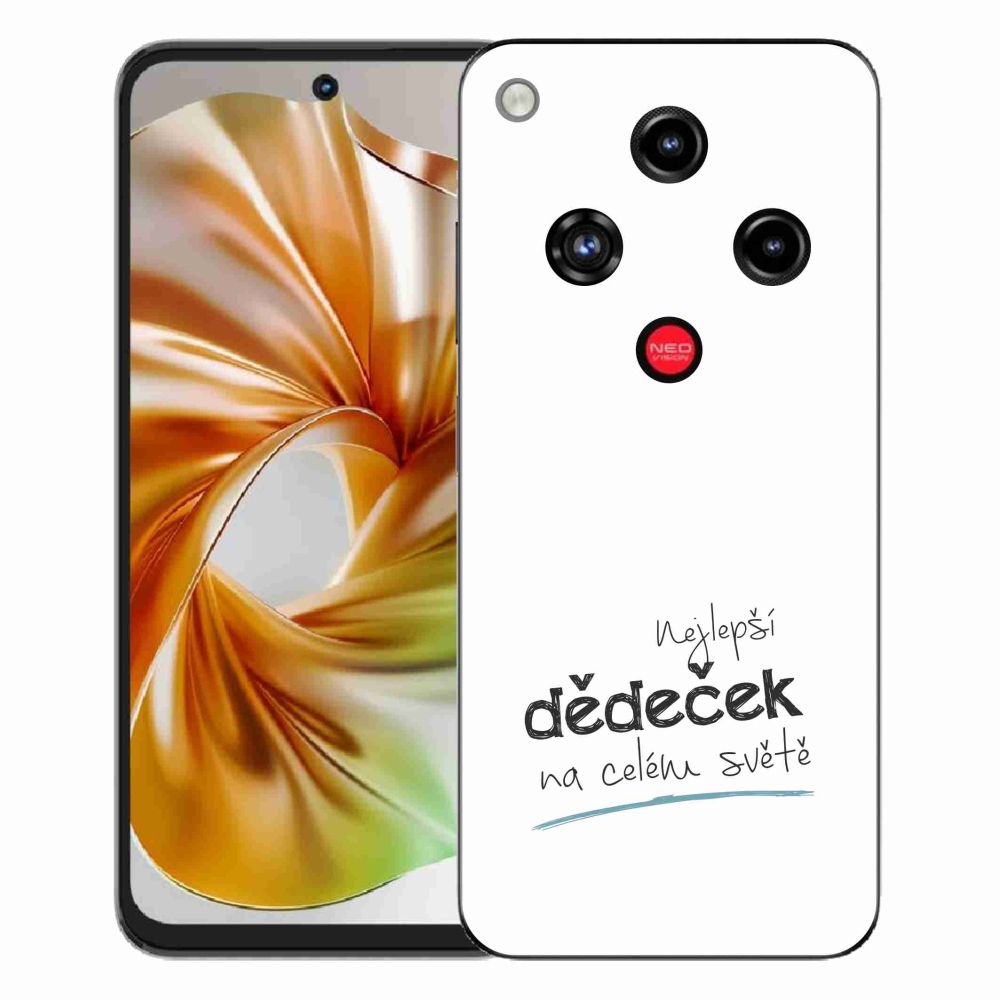 Gélový kryt mmCase na ZTE Nubia Focus 2 - najlepší dedko 3 biele pozadie