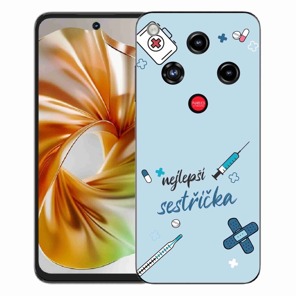 Gélový kryt mmCase na ZTE Nubia Focus 2 - najlepšia sestrička modré pozadie