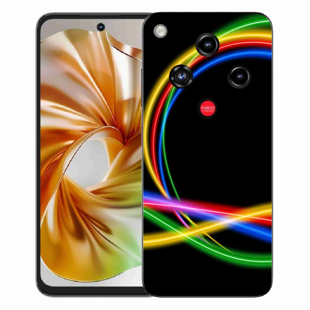 Gélový kryt mmCase na ZTE Nubia Focus 2 - neónové kruhy