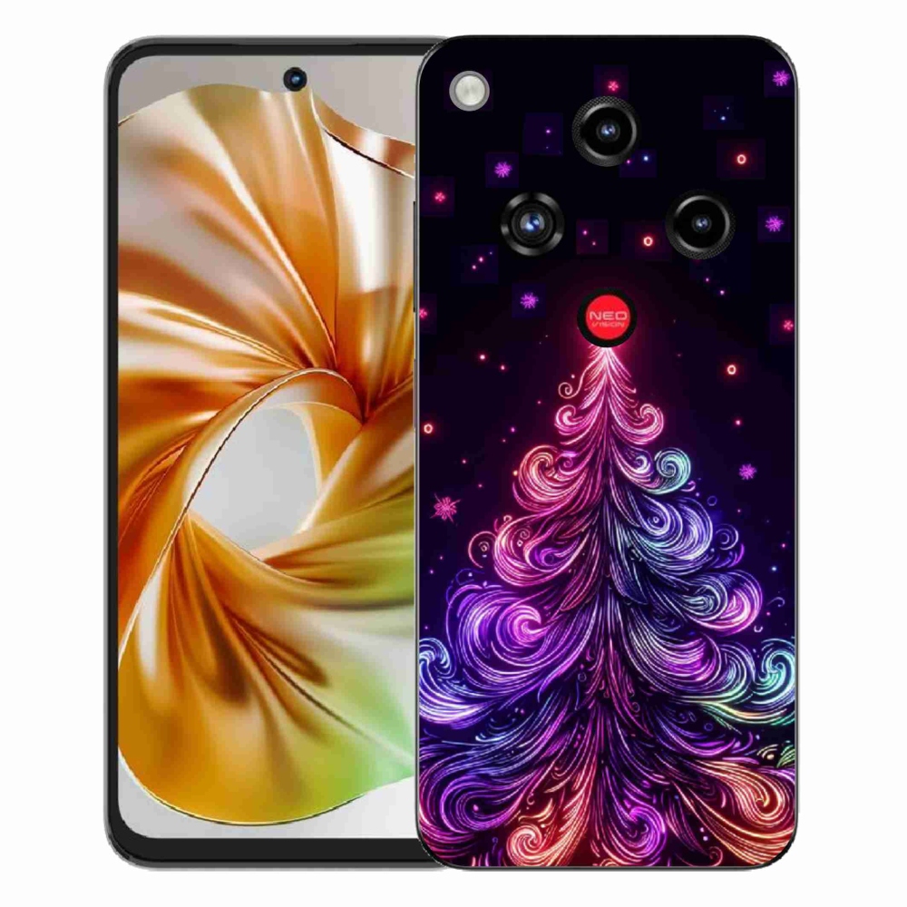 Gélový kryt mmCase na ZTE Nubia Focus 2 - neónový vianočný stromček 1