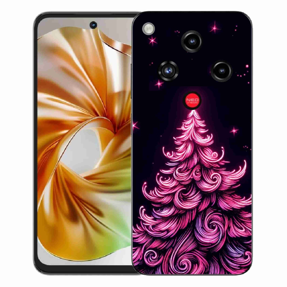 Gélový kryt mmCase na ZTE Nubia Focus 2 - neónový vianočný stromček 2