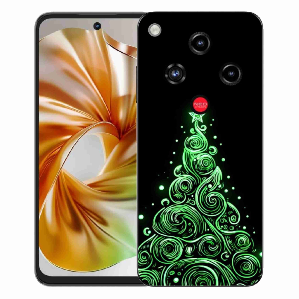 Gélový kryt mmCase na ZTE Nubia Focus 2 - neónový vianočný stromček 3