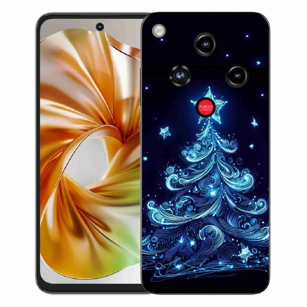 Gélový kryt mmCase na ZTE Nubia Focus 2 - neónový vianočný stromček 4