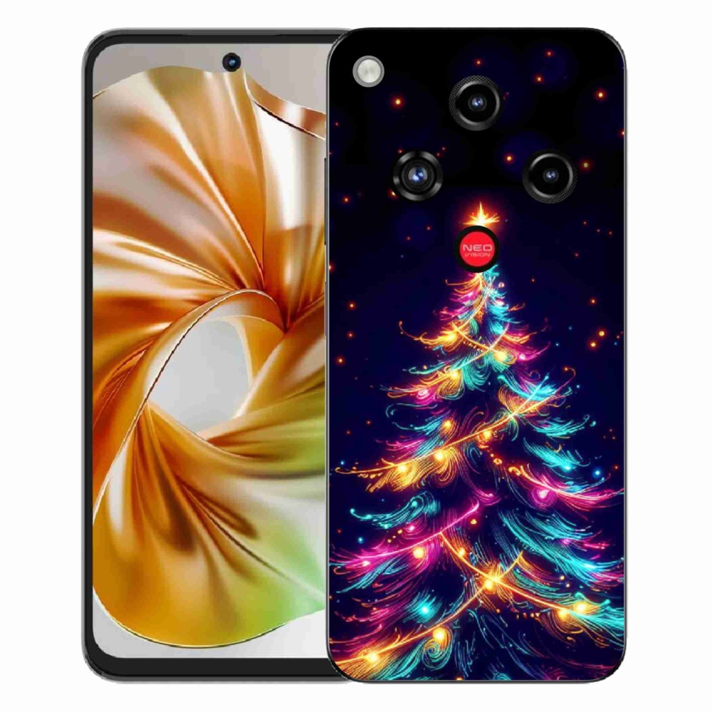 Gélový kryt mmCase na ZTE Nubia Focus 2 - neónový vianočný stromček