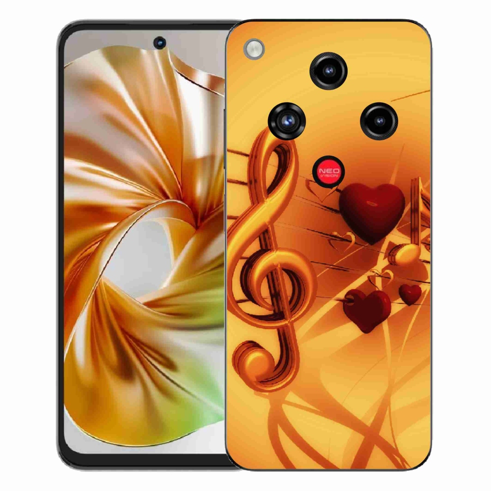 Gélový kryt mmCase na ZTE Nubia Focus 2 - noty